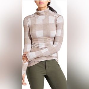Athleta Plaid Turtleneck top